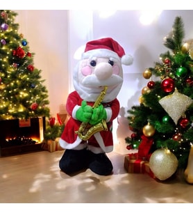VIP KALİTE DANS EDEN SAKSAFON ÇALAN NOEL BABA MÜZİKLİ NOEL BABA NOEL BABA YILBAŞI SÜSLERİ