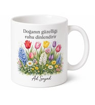 Yalova Çiçek Bahçesi Temalı Kupa Bardak Hediye Özel Tasarım Porselen Mug