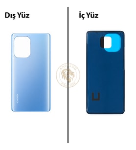 Xiaomi Mi 11 Ufuk Mavisi Arka Pil Kapağı Batarya Kapağı Lazer Kesim Back Cover