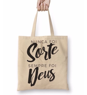 Nunca Foi Sorte Sempre Foi Deus Bez Çanta Uzun Saplı