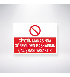 Giyotin Makasında Görevliden Başkasının Çalışması Yasaktır