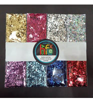 GLİTTER DAMLA MODEL EPOKSİ  REÇİNE SÜSLEME PULU NAİL ART MAKYAJ SİM SET 15 GRAM x 8 RENK 120 GRAM (Çok Renkli)