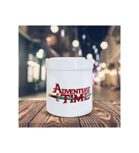 Adventure Time Logo Baskılı Küllük Seramik Kül Tablası-15087