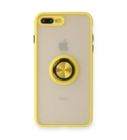 İphone 7 Kılıf Montreal Yüzüklü Kapak - Sarı