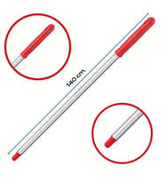 Mulpex Premium Kalite Alüminyum Eloksallı Sap, Vidalı 140 cm. Kırmızı