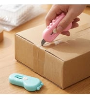 Dinozor Tasarımlı 2’li Mini Makas ve Falçata Seti – Pratik Kargo Paket Açıcı Aparat (5680)