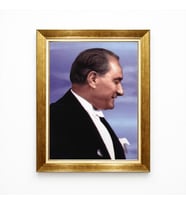 Tablore Atatürk Portre Dekoratif Çerçeveli Kanvas Tablo