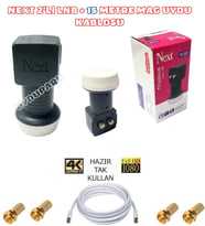 Next 2'Li Lnb+15 Metre Next Uydu Anten Kablosu