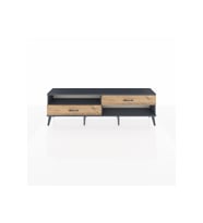 Arges TV Ünitesi Tek Raflı 2 Çekmeceli  176x30x51 Antrasit-Antrasit/Çam
