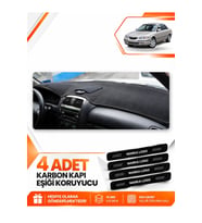 MAZDA 626 AİRBAGSİZ (1998-2000) Uyumlu Ön Torpido Koruma Kılıfı Halısı - Siyah