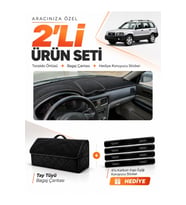 e-biz SUBARU FORESTER (2002-2008) Uyumlu Torpido Örtüsü + Tay Tüyü Bagaj Çantası - Siyah - SU001