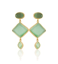 Kadir Jewellery 22 Ayar Altın Kaplama Kadın Sallantılı Küpe -El İşçiliği Ve Hipoalerjenik Küpe