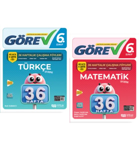NİTELİK YAYINLARI 6.SINIF GÖREV TÜRKÇE - MATEMATİK  36 HAFTALIK ÇALIŞMA FÖYLERİ