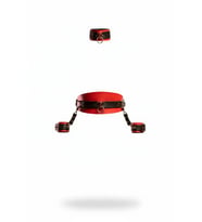 Mulvxbrf Brf02 Kırmızı Siyah Harness Takım Deri Yaka Ve Kelepçe Detaylı - Brf1263 (Mulvix)