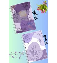 Mor büyüsü defter seti 2 adet A4 boyutu 21*30 çizgili + kareli 60 syf