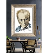 Gümüş Çerçeveli Atatürk Tablo ds202