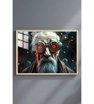 AI Çerçeveli Metal Poster Tablo
