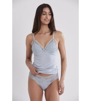 Kadın Dantelli Penye Atlet Külot / Kaşkorse Set - 375 Mist (Mint Yeşili)