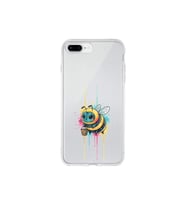 iPhone 7 Plus ile uyumlu Splash arı tasarımlı şeffaf silikon kılıf