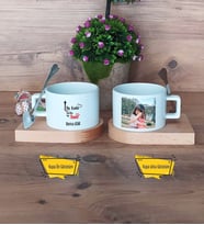 Harika Anne Kupa Bardak Ahşap Altlıklı Kısa Fotoğraflı Anneler Günü Doğum Günü Hediyesi