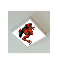 Spiderman Çocuk Odası Led Avize-60w Ekonomik-60cmx60cm Kare Beyaz Işık Led-beyaz Metal Çerçeve