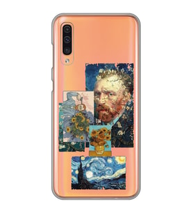 Samsung Galaxy A50 - A30S Uyumlu Van Gogh ve Sanatsal Tablolar Tasarımlı Şeffaf Telefon Kılıfı