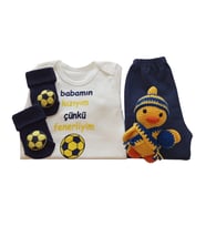 Hoşgeldin Bebek,  Yenidoğan Kız Bebek, Sarı Lacivert Taraftar  Hediye Seti (Sarı-Lacivert)
