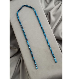 Hematit Doğal Taş Parlak Mavi Yassı Yatay Yassı Kare Kesim 3x4mm Dizi [AA]
