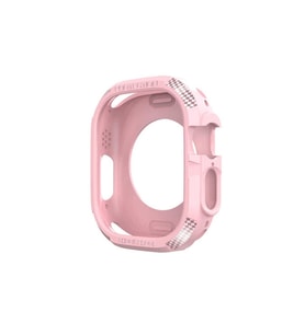 Apple Watch Ultra 49mm Uyumlu Silikon TPU Kasa Koruyucu Zore Watch Gard 17 (Pembe)