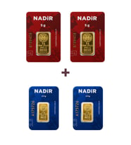 Nadir Gold 24 Ayar 15 Gram Külçe Altın (2 Adet 5 Gram Külçe Altın + 2 Adet 2,5 Gram Külçe Altın )