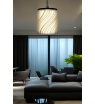 Krema Serisi Salon , Mutfak , Oturma Odası , Cafe Bar İçin Modern Sarkıt Tekli Avize ( 23 x 27 Cm )