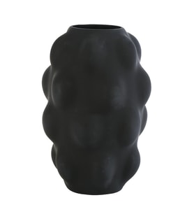 Vitale Siyah Kabarcık Cam Vazo 1 21,5*21,5*32 Cm AK.JK0030