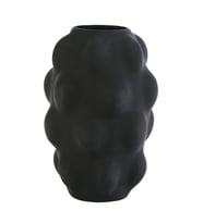 Vitale Siyah Kabarcık Cam Vazo 1 21,5*21,5*32 Cm AK.JK0030