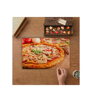 İtalyan Pizzası - Bol Sebzeli Pizza Tasarımı 240 parça Ahşap Puzzle Ahşap Kutuda MP01907