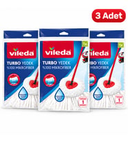 Vileda Turbo Yedek Paspas %100 Mikrofiber – 3 Adet