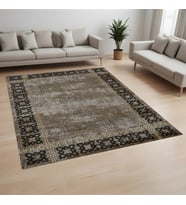 Rovigo Home Dijital Baskı Yıkanabilir Kaymaz Taban Salon Halısı Ve Yolluk RVG0823-FNL33 (Kahverengi)