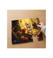 Ormanda Sevimli Fare Tasarımlı 24 Parça Ahşap Çocuk Puzzle MPK0067