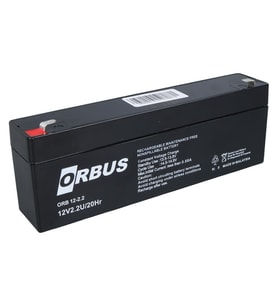 Orbus 12 Volt - 2.2 Amper Yatık Uzun Akü (178x34x60Mm)