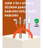 120 w Hızlı Çözüm Sunan 3'ü 1 Usb Şarj Kablosu– Sağlam Gövde