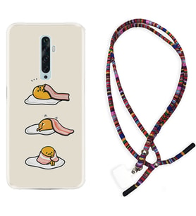Oppo Reno 2Z 4 Lite 4 Pro 5 6 7 A31 Kılıf Boyun Asklı Rasta Silikon Sweety Egg 1322