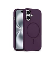 Coverzone ?phone Air ile Uyumlu Kadife ?� Y�zeyli Premium Silikon K?l?f MagSafe ile Uyumlu Kablosuz ?arj Destekli Darbe Emici Yumu?ak Dokulu Koruma Tasar?ml? Telefon K?l?f? Derin Mor