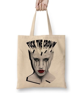 Fuck The Crown Bez Çanta Uzun Saplı
