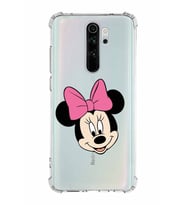 Xiaomi Redmi Note 8 Pro Köşe Korumalı Antişok Kapak Minnie Mouse Tasarımlı Şeffaf  Kılıf