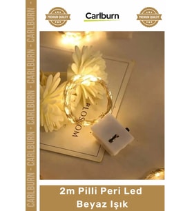 Özel Üretim Dekoratif Aydınlatma Şık Tasarım Esnek Tel Mikro Pil Kutu 2m Pilli Peri Led Beyaz Işık