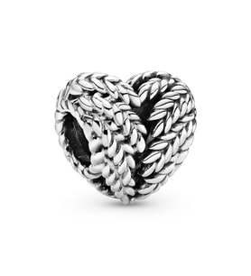 Nur Silver Buğday Kalp Gümüş Charm NUR-BL00177