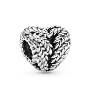 Nur Silver Buğday Kalp Gümüş Charm NUR-BL00177