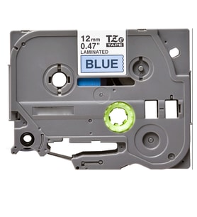 Tonersepeti TZe-531 12mm Mavi üzerine Siyah Laminasyonlu Muadil Etiket