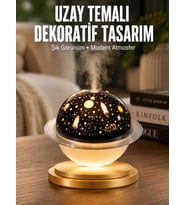 Aromaterapi Ha Nemlendirici Gece Lambası Uzay Model Satürn Oda Kokusu