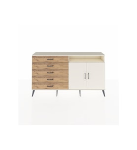 Arges Konsol 2 Raflı 5 Çekmeceli 2 Kapaklı 176x30x99 Aytaşı-Aytaşı/Çam