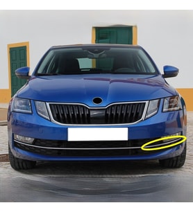 Skoda Octavia MK3 2017-2020 Ön Tampon Sol Sis Farı Kapağı Krom Çıtası 5E0853767